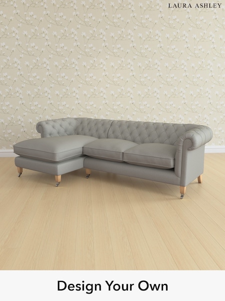 Edwin Herringbone/Pale Steel Grey Penarth By Laura Ashley (H64630) | £2,575