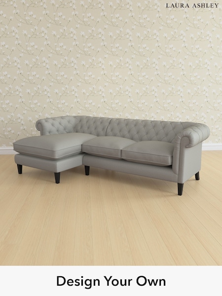 Edwin Herringbone/Pale Steel Grey Penarth By Laura Ashley (H64630) | £2,575