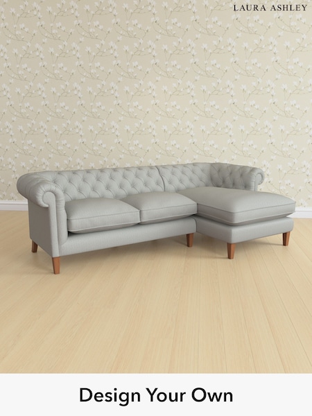 Edwin Herringbone/Pale Steel Grey Penarth By Laura Ashley (H64630) | £2,575