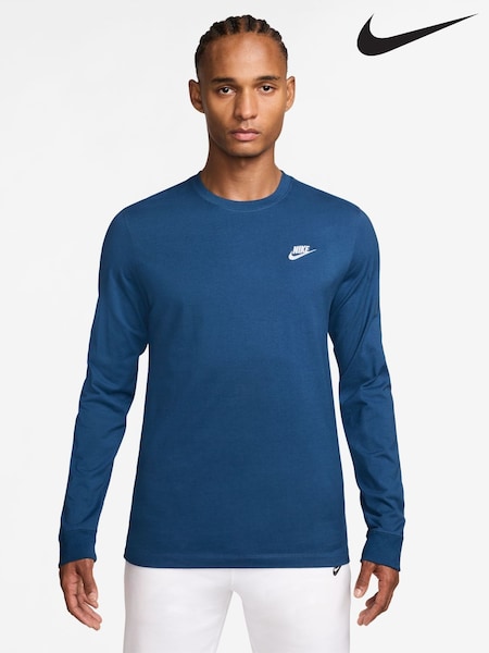Nike Court Blue Club Long Sleeve T-Shirt (H64704) | £0