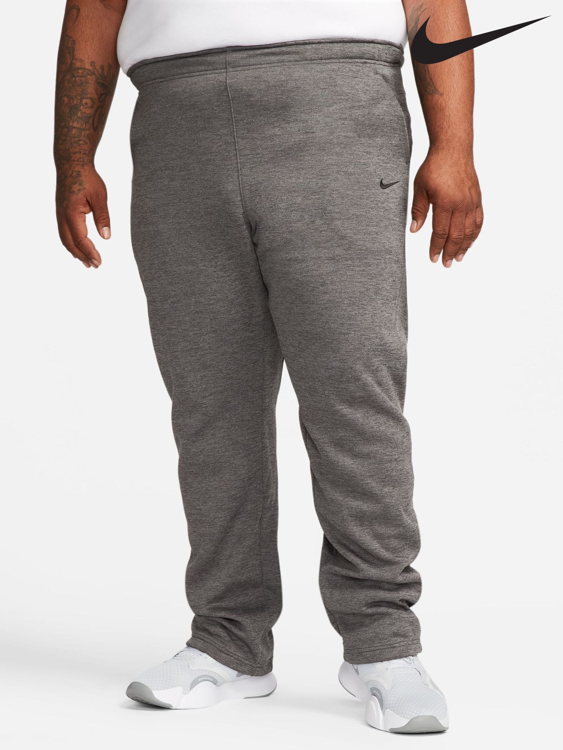 nike training tapered joggers in charcoal