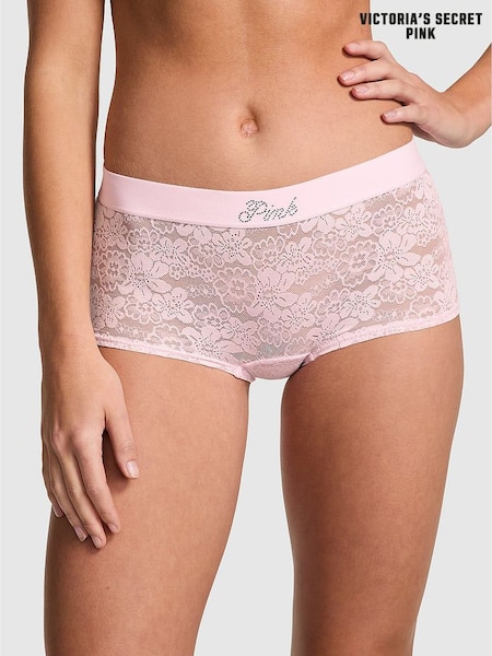 Victoria's Secret PINK Pink Tulip Short Floral Lace Knickers (H64807) | £9