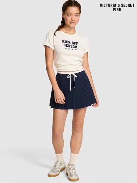 Victoria's Secret PINK Noir Navy Blue Twill Skirt (H64901) | £39