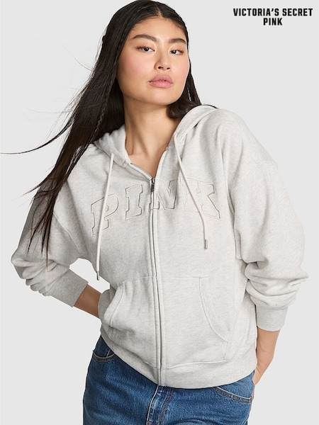 Victoria's Secret PINK Heather Snow White Hoodie (H64950) | £56