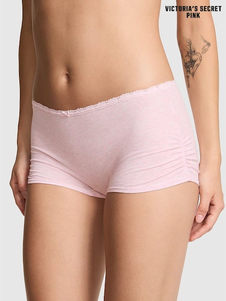 Victoria's Secret Pink Heather Petal Pink Boyshort Cotton Knickers (H64983) | £10