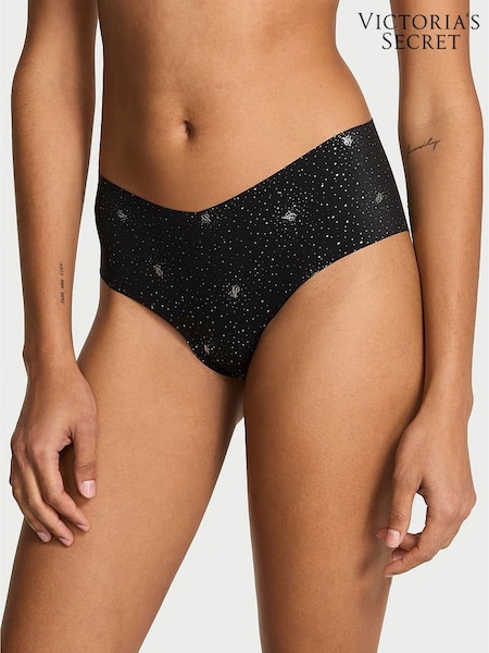 Victoria's Secret Black Shimmer Logo Cheeky Knickers (H65000) | £10