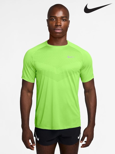 Nike Lime Green Dri-FIT Stride Running T-Shirt (H65108) | £40
