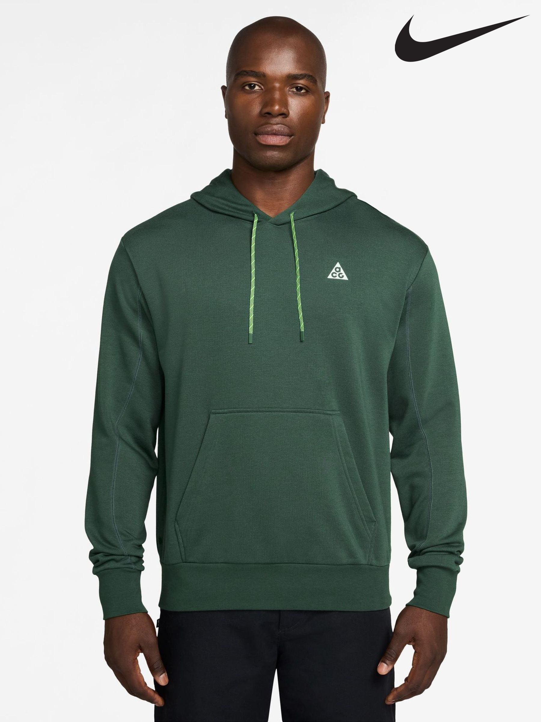 green nike dri fit hoodie