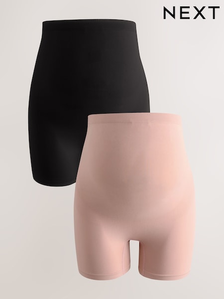 Black/Pink Short Maternity Short Knickers 2 Pack (H65282) | £22