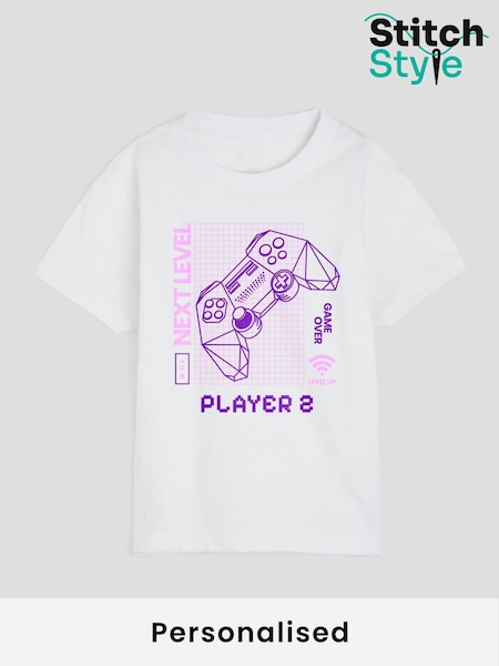 Personalised Girls Next Level T-Shirt by Stitch Style (H65394) | £18
