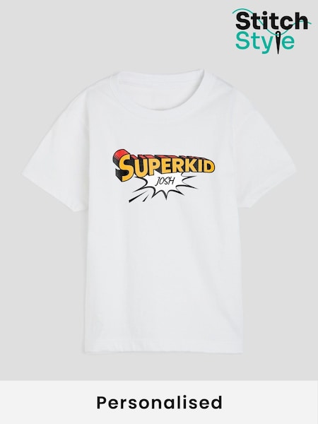 Personalised Boys Superkid T-Shirt by Stitch Style (H65396) | £18