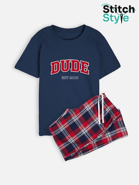 Personalised Boys Dude Pyjamas by Stitch Style (H65399) | £30