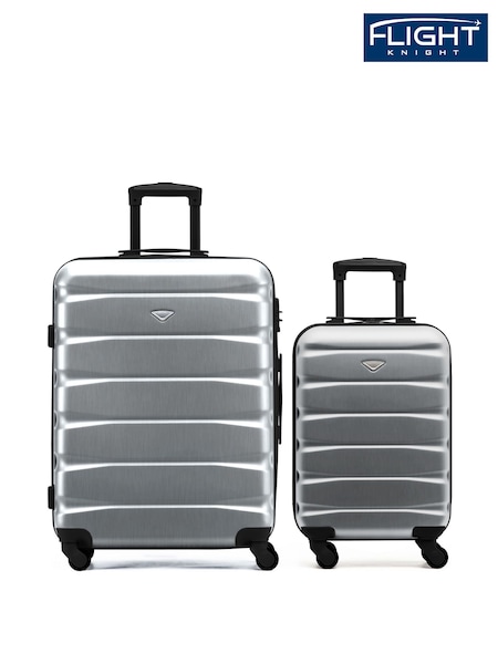 Flight Knight Metallic Medium Check-In & Small Carry-On Hardcase Travel Suitcase Set Of 2 (H65671) | £100