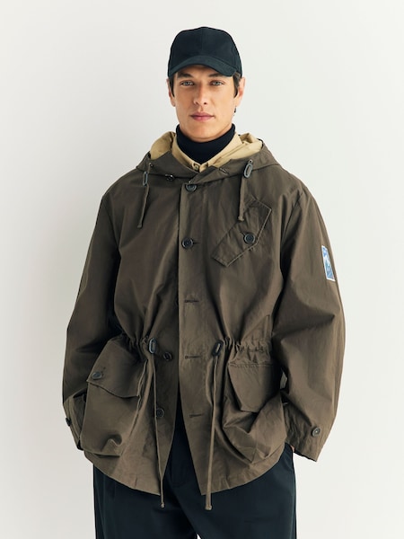 Universal Works Brown Boston Storm Cotton Parka (H65776) | £385