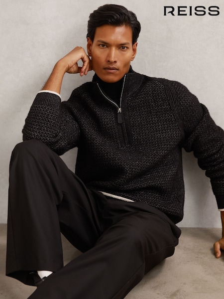Reiss Black Stockdale Jumper (H65952) | £140