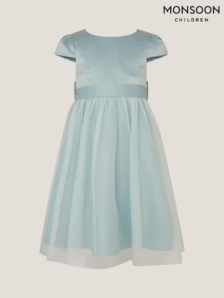 Monsoon Green Satin Bridesmaid Dress (H66213) | £45 - £55