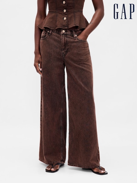 Gap Brown Mid Waisted Ultra Soft Baggy Jeans (H66410) | £70