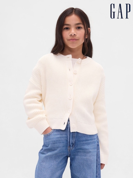 Gap White Oversized Cardigan (4-13yrs) (4-13yrs) (H66419) | £30