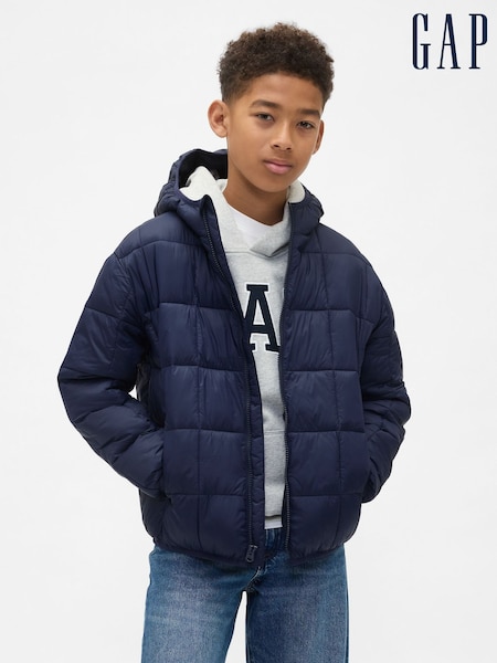 Gap Navy Blue Lightweight Puffer Jacket (4-13yrs) (4-13yrs) (H66436) | £60