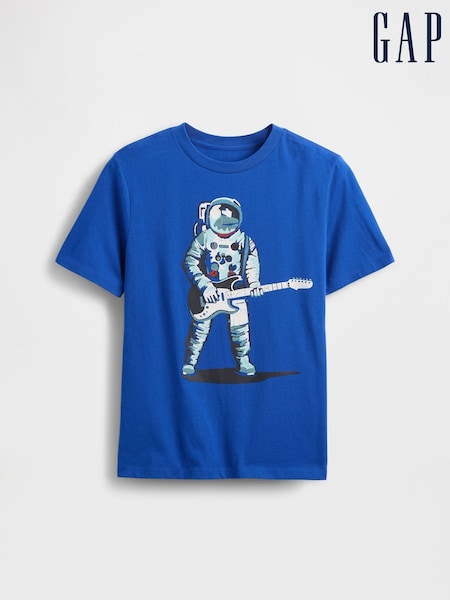 Gap Blue Graphic T-Shirt (4-13yrs) (4-13yrs) (H66448) | £10