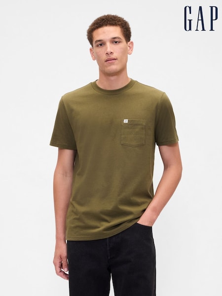 Gap Green Pocket Crew Neck Short Sleeve T-Shirt (H66497) | £14