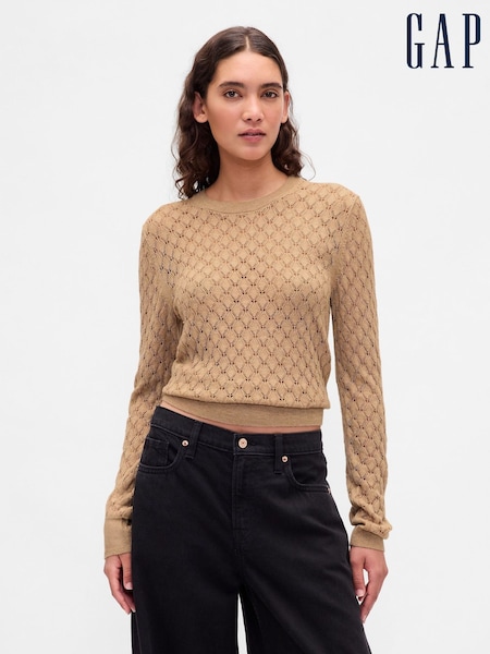 Gap Beige Pointelle Sweatshirt (H66513) | £40
