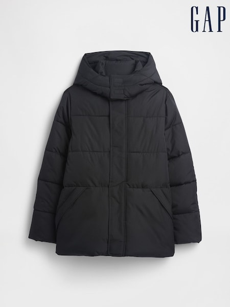 Gap Black Longline Parka Jacket (4-13yrs) (H66567) | £50