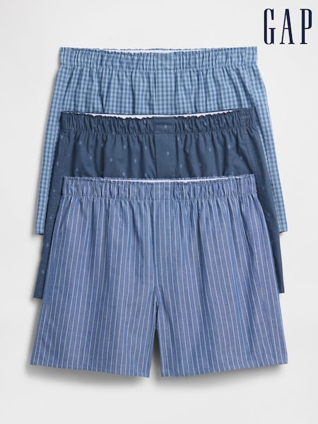 Gap Blue 4" Boxers 3 Pack (H66579) | £25