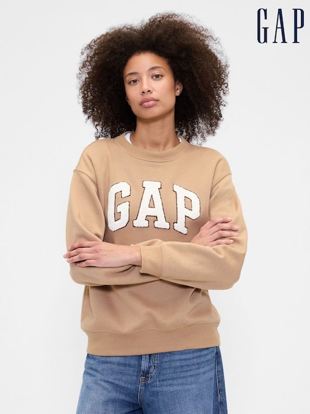 Gap Brown Logo Fleece Sweatshirt (H66597) | £30