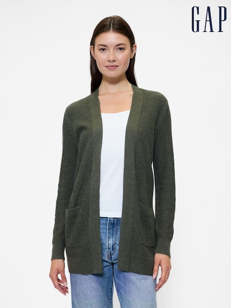 Gap Green Long Open Cardigan (H66640) | £35