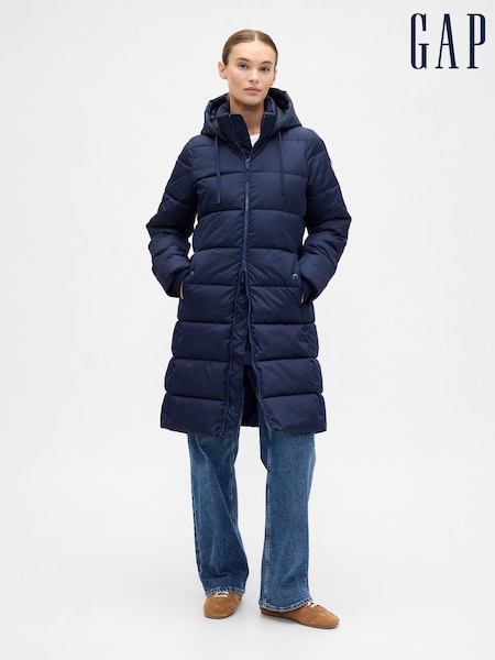 Gap Blue ColdControl Relaxed Midi Puffer Coat (H66650) | £80
