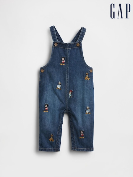 Gap Blue Disney Denim Dungarees (Newborn-24mths) (0-24mths) (H66654) | £45