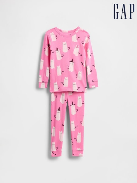 Gap Pink Cat Brushed Cotton Halloween Pyjamas Set (6mths-5yrs) (6mths-5yrs) (H66674) | £18