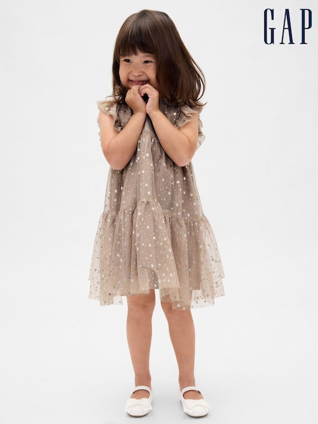 Gap Cream Tiered Tulle Dress (6Mths - 5Yrs) (6mths-5yrs) (H66742) | £25