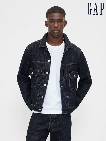Gap Dark Wash Blue Heavyweight Denim Jacket (H66755) | £80
