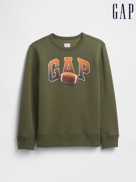 Gap Khaki Green Logo Sweatshirt (4-13yrs) (4-13yrs) (H66767) | £18