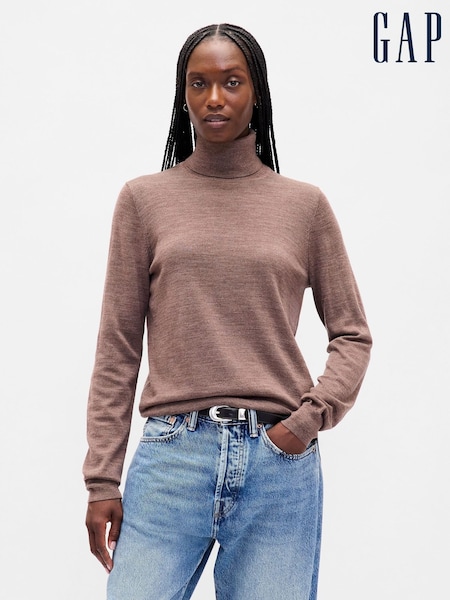 Gap Brown Merino Turtle Neck Sweatshirt (H66771) | £45