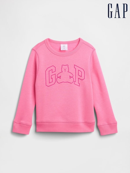 Gap Pink Logo Crew Neck SweatShirt (6mths-5yrs) (6mths-5yrs) (H66796) | £16