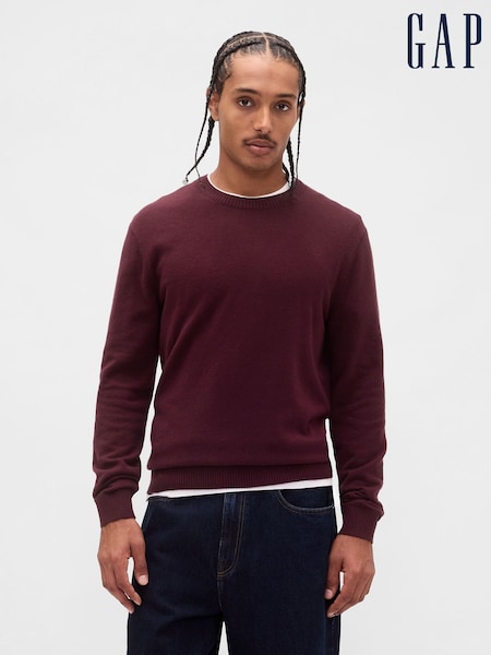 Gap Burgandy Red CashSoft Crew Neck Jumper (H66834) | £40