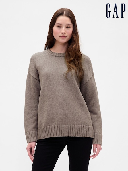 Gap Light Brown Cotton Oversized Jumper (H66860) | £45