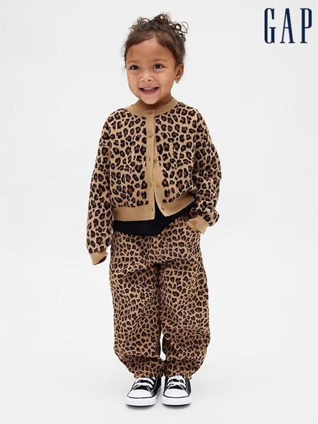 Gap Brown Leopard Print Horseshoe Jeans (6mths-5yrs) (6mths-5yrs) (H66894) | £25