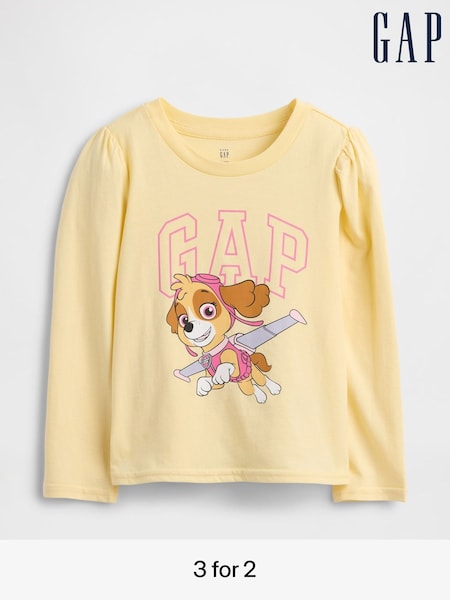 Gap Yellow Long Sleeve Graphic T-Shirt (6mths-5yrs) (H66916) | £18