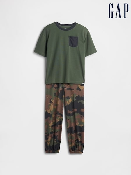 Gap Green Camo Pyjama Joggers Set (6-13yrs) (6-13yrs) (H66925) | £35