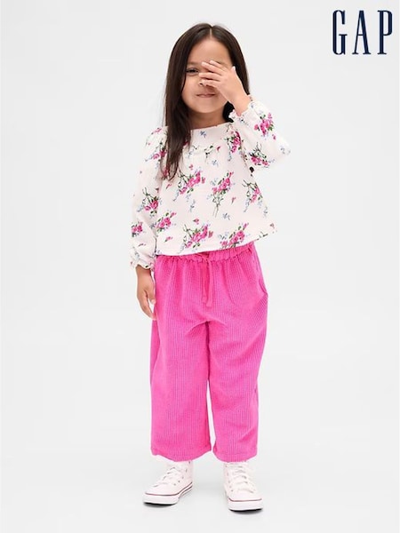 Gap Pink Floral Cotton Gauze and Corduroy Outfit Set (6mths-5yrs) (6mths-5yrs) (H66944) | £40