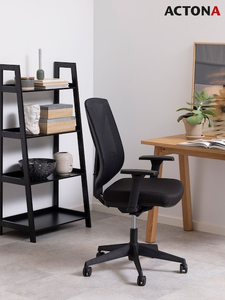 Actona Black Wally Bookcase with 4 Shelves (H66995) | £99