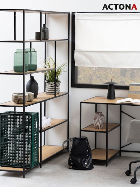 Actona Black Oak Seaford Bookcase with 5 Shelves (H67016) | £263