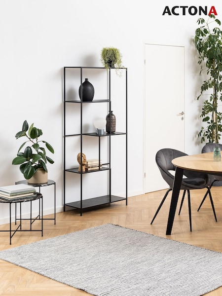 Actona Black Infinity Bookcase with 4 Shelves (H67019) | £114