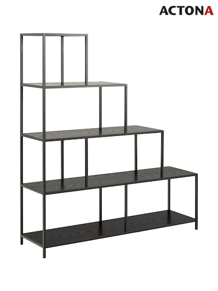 Actona Black Seaford Bookcase with 4 Shelves (H67023) | £162