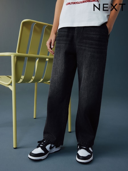 Washed Black Pull on Denim Jeans (3-16yrs) (H67119) | £15 - £20