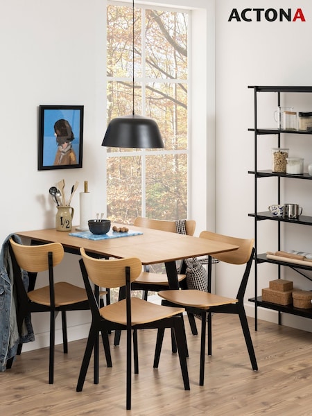 Actona Black Oak Roxby Extending 2-4 Seater Dining Table (H67174) | £185